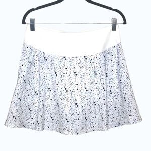 Puma Women’s Athletic Skort White Speckled Print Built-In Shorts Size M